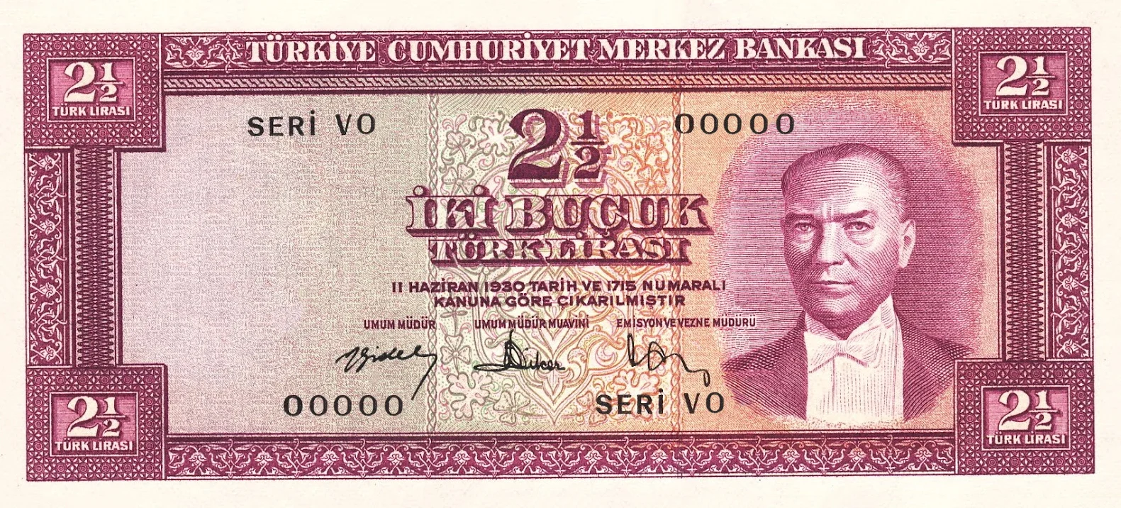 2.5 Türk Lirası (E5-Tertip III)